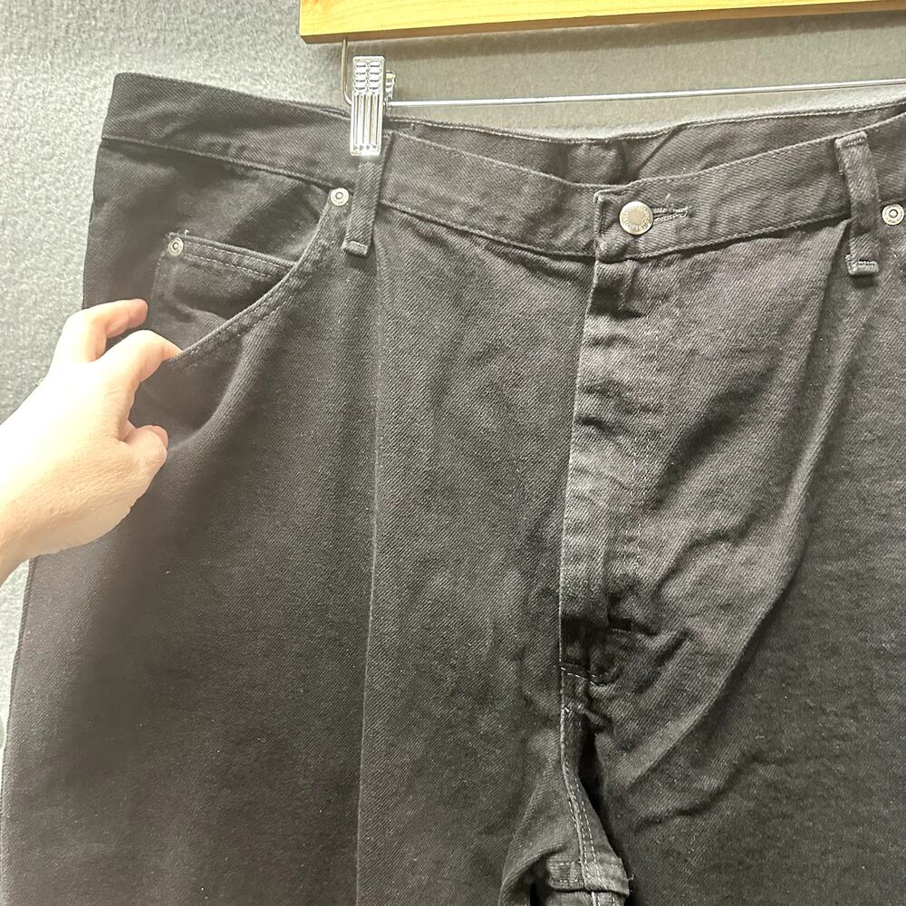 Vintage Wrangler Jeans Mens 42x30 ACTUAL Black Relaxed Fit Denim - Picture 7 of 8